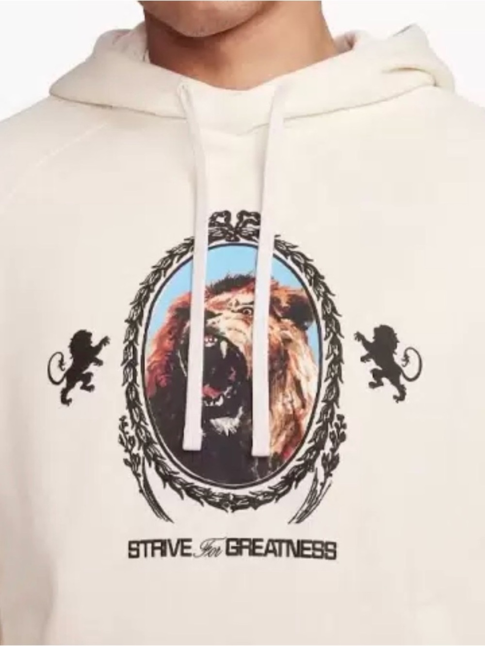 Nike LeBron James Ivory Graphic Lion Pullover Hoodie